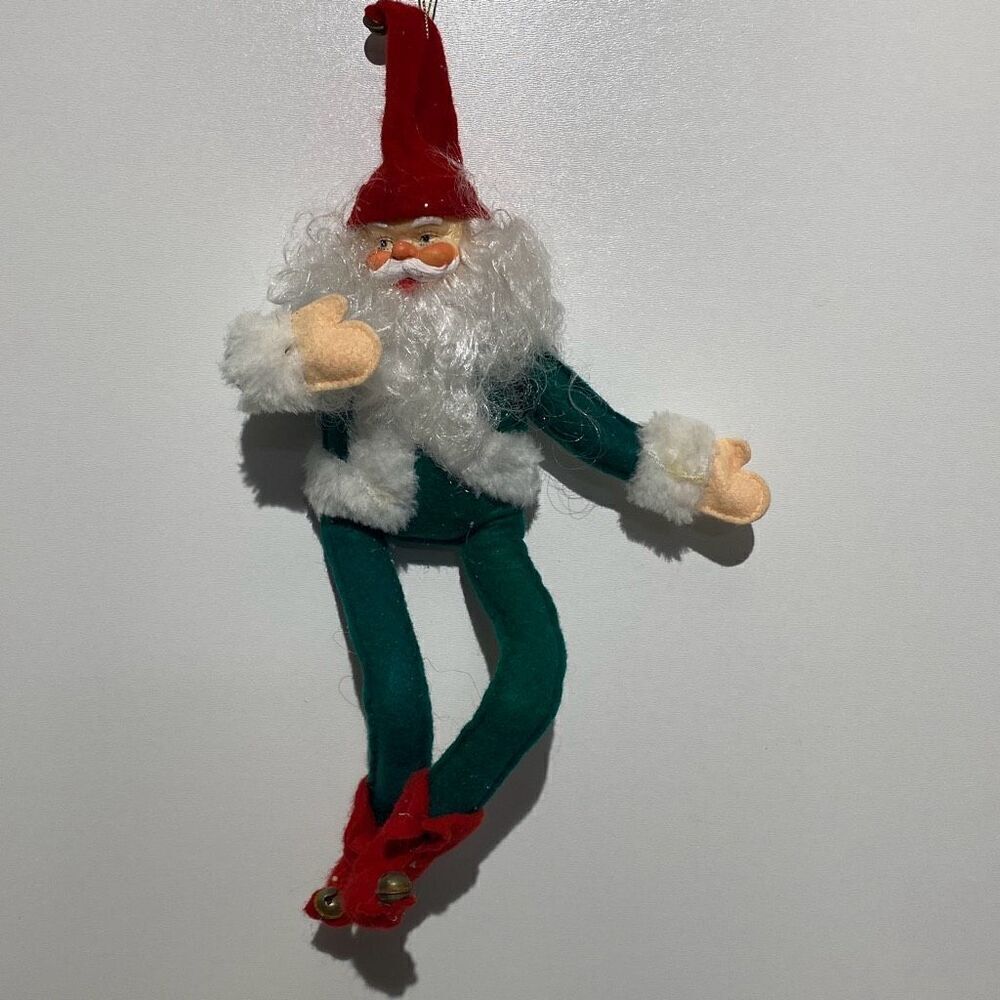 Multicolor Christmas Santa Elf Knee Hugger Ornament OS